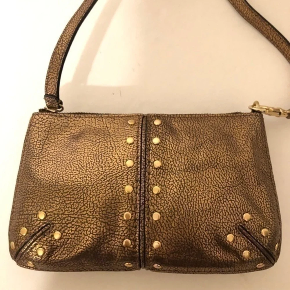 MICHAEL KORS wristlet mini bag studded metallic